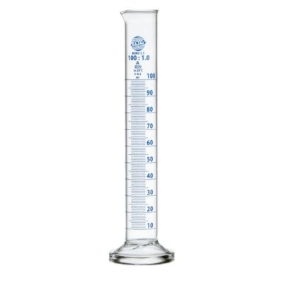 MEASURING CYLINDER WITH ROUND BOTTOM CLASS A WITH INDIVIDUAL CERTIFICATE