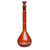 Amber, Volumetric Flask, CLASS A, UNSERIALIZED